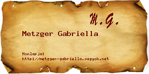Metzger Gabriella névjegykártya