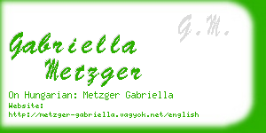 gabriella metzger business card